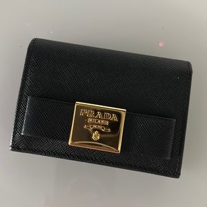 Black Prada Saffiano Wallet